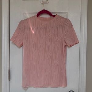 Elegant Pink Textured Women's Top